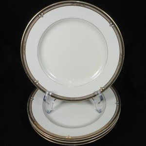 4 Salad Plates. Mikasa L3103 Ebony Circel